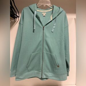 L.L. Bean Blue Waffle Knit Sweater